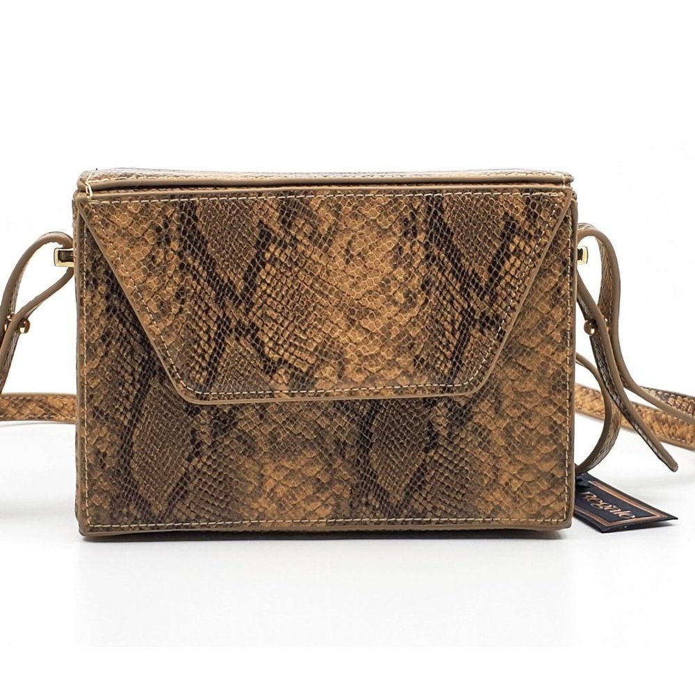 New La Regale Brown Python Box Crossbody $60.00